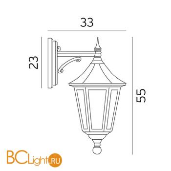 Уличный настенный светильник Norlys Modena 351B - Схема
