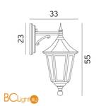Уличный настенный светильник Norlys Modena 351B - Схема