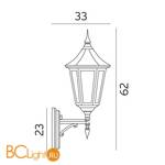 Уличный настенный светильник Norlys Modena 350B - Схема