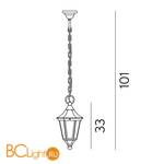 Уличный подвесной светильник Norlys Modena 351A/B - Схема