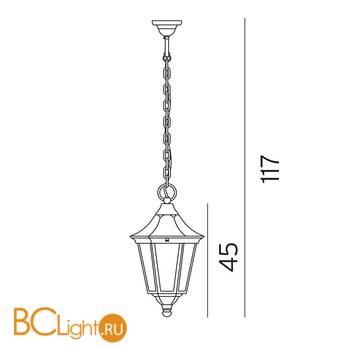 Уличный подвесной светильник Norlys Modena 381A/B - Схема