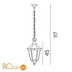 Уличный подвесной светильник Norlys Modena 381A/B - Схема