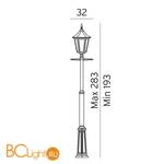 Садово-парковый фонарь Norlys Modena 301B - Схема