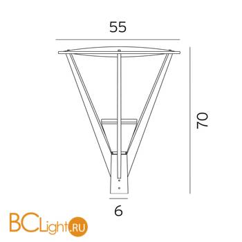 Садово-парковый фонарь Norlys Nice 772GR - Схема