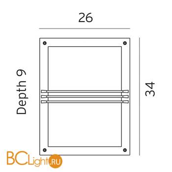 Уличный настенный светильник Norlys Nordkapp 1620AL - Схема