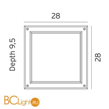 Уличный потолочный светильник Norlys Nordland 719GR - Схема