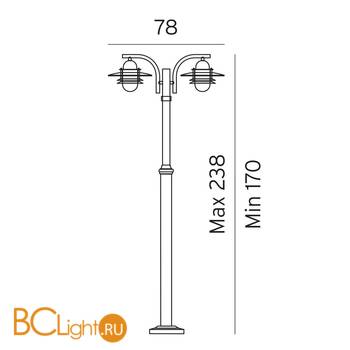 Садово-парковый фонарь Norlys Oslo 242GA - Схема