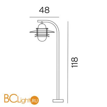 Садово-парковый фонарь Norlys Oslo 245B - Схема