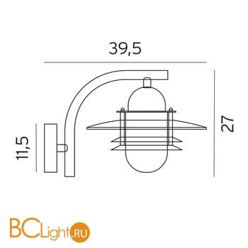 Уличный настенный светильник Norlys Oslo 240B - Схема