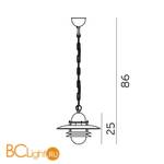 Уличный подвесной светильник Norlys Oslo 240A/GA - Схема