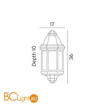 Уличный настенный светильник Norlys Roma 169B - Схема