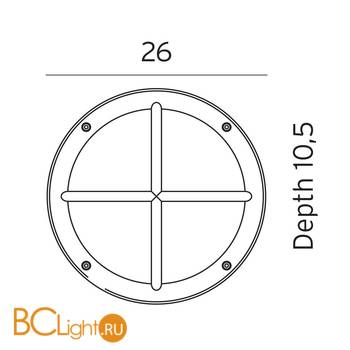 Уличный настенный светильник Norlys Rondane 538GR - Схема
