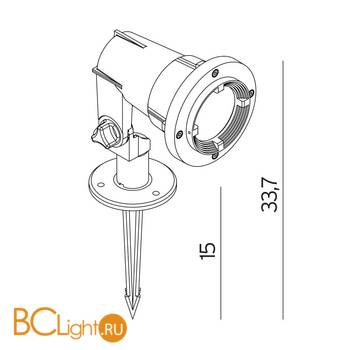 Садово-парковый фонарь Norlys Sande 1593GR - Схема