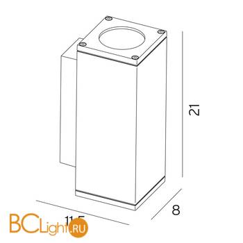 Уличный настенный светильник Norlys Sandvik 792W - Схема