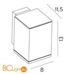 Уличный настенный светильник Norlys Sandvik 793GR - Схема