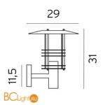Уличный настенный светильник Norlys Stockholm 280CO - Схема