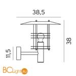 Уличный настенный светильник Norlys Stockholm 286W - Схема