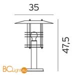 Садово-парковый фонарь Norlys Stockholm 287GA - Схема