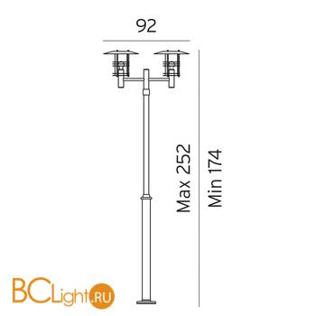 Садово-парковый фонарь Norlys Stockholm 283GA - Схема