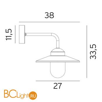 Уличный настенный светильник Norlys Vansbro 1920B - Схема