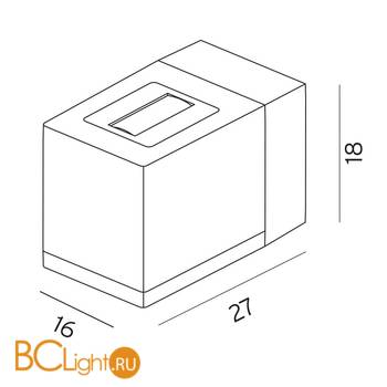 Уличный настенный светильник Norlys Voss 780GR - Схема