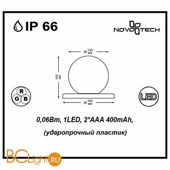 Садово-парковый фонарь Novotech Alice 357199 - Схема