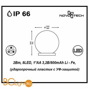Садово-парковый фонарь Novotech Alice 357200 - Схема