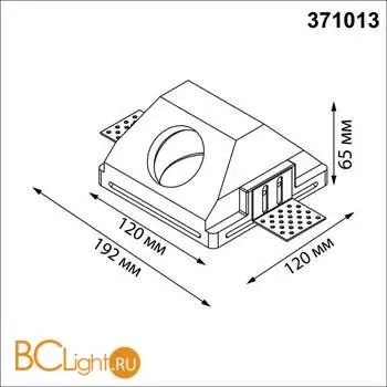 Гипсовый светильник встраиваемый в стену ГКЛ под покраску IP20 GU10 50W 220-240V Novotech CAIL 371013 - Фото 0