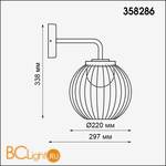 Уличный настенный светильник Novotech Carrello 358286 - Схема