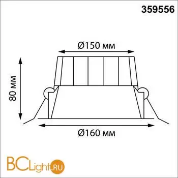 Светильник Novotech встраиваемый с переключателем цв. температуры IP44 LED 30W 220-240V 3000К\4000К\6000К CLARA 359556 - Фото 0