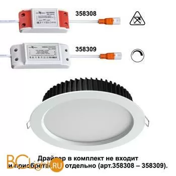 Встраиваемый светильник Novotech Drum 358304 без драйвера (арт. драйвера 358308 или 358309) - Фото 2
