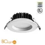 Светильник встраиваемый с переключателем цветовой температуры IP44 LED 10W 3000К\4000К\6000К Novotech DRUM 359413