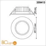 Светильник встраиваемый с переключателем цветовой температуры IP44 LED 10W 3000К\4000К\6000К Novotech DRUM 359413 - Фото 1