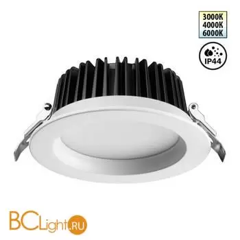 Светильник встраиваемый с переключателем цветовой температуры IP44 LED 15W 3000К\4000К\6000К Novotech DRUM 359414