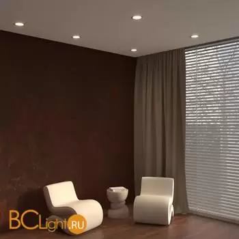 Светильник встраиваемый с переключателем цветовой температуры IP44 LED 15W 3000К\4000К\6000К Novotech DRUM 359414 - Фото 0