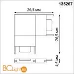 Соединитель угловой для жесткого накладного шинопровода серии Novotech Easy 135267 - Фото 0