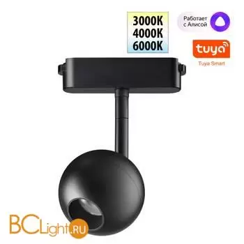 Трековый ременный светодиодный SMART светильник c доп. механическим перекл. цветности Novotech EASY CRI90+ 3000-6000К 350Лм 120 12W TUYA, Алиса, Wi-Fi 359471