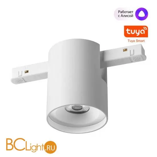 Трековый светильник диммируемый со сменой цв.температуры, пульт ДУ/Tuya Smart Life IP20 LED 10W 48V 3000-6000K Novotech FLUM 359516