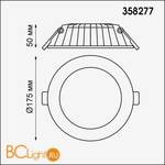 Встраиваемый светильник Novotech Gesso 358277 - Схема