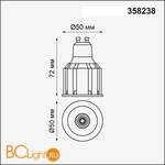 Лампа Novotech GU10 7W 358238 - Схема