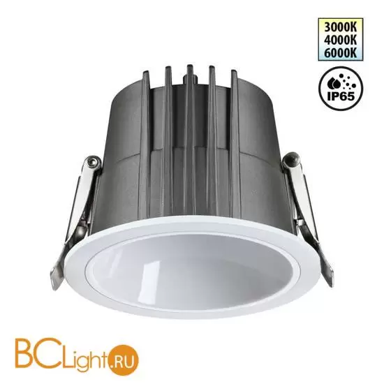 Светильник встраиваемый с переключателем цветовой температуры IP65 LED 10W 3000К\4000К\6000К Novotech LANG 359424