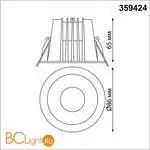 Светильник встраиваемый с переключателем цветовой температуры IP65 LED 10W 3000К\4000К\6000К Novotech LANG 359424 - Фото 1