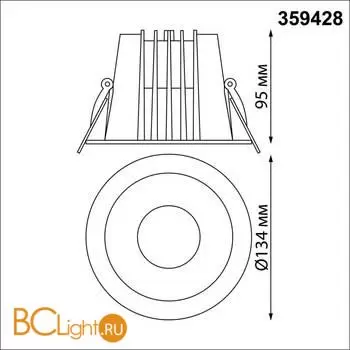 Светильник встраиваемый с переключателем цветовой температуры IP65 LED 20W 3000К\4000К\6000К Novotech LANG 359428 - Фото 1