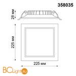 Встраиваемый светильник Novotech Luna 358035 - Схема