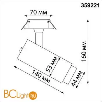 Светильник встраиваемый светодиодный с переключателем цветовой температуры и мощности Novotech Nail 359221 - Фото 0