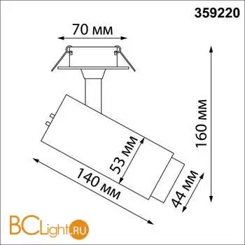 Светильник встраиваемый светодиодный с переключателем цветовой температуры и мощности Novotech Nail 359220 - Фото 0
