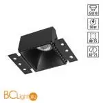 Черный встраиваемый безрамочный светильник для ГКЛ потолка с механизмом Click Clack GU10 макс 50W 220V Novotech NIMBUS WIR 370998