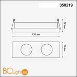 Встраиваемый светильник Novotech Oko 358219 - Схема