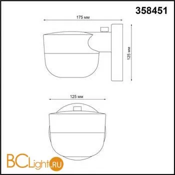 Уличный настенный светильник Novotech OPAL 358451 - Фото 1