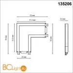 Соединитель с токопроводом "L" для низковольтного шинопровода Novotech Smal 135206 - Фото 0